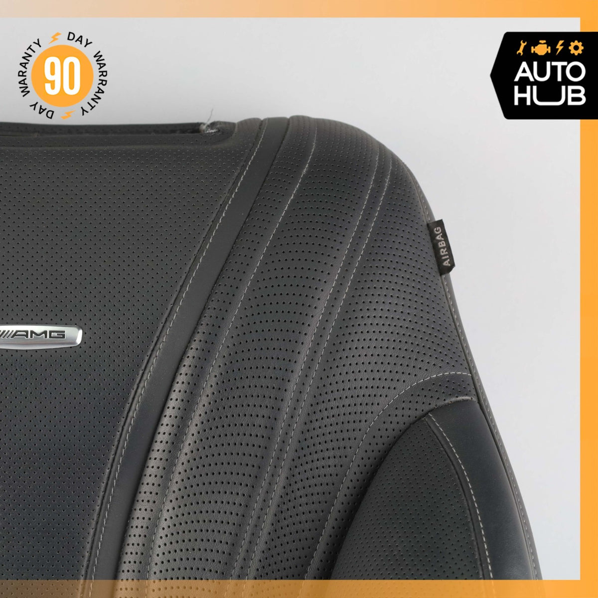 Mercedes W222 S63 AMG Front Left Seat Upper Back Cushion Exclusive Black OEM - photo 3