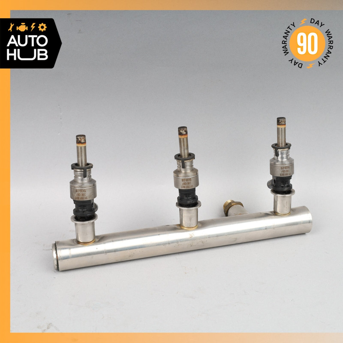 Porsche Cayenne 958 Hybrid S Fuel Injection Rail Line w/ Injectors Right Side - photo 6