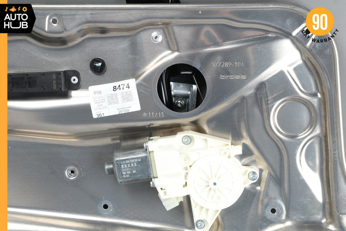 08-16 Mercedes W212 E400 C250 Rear Left Driver Door Window Regulator OEM - photo 5