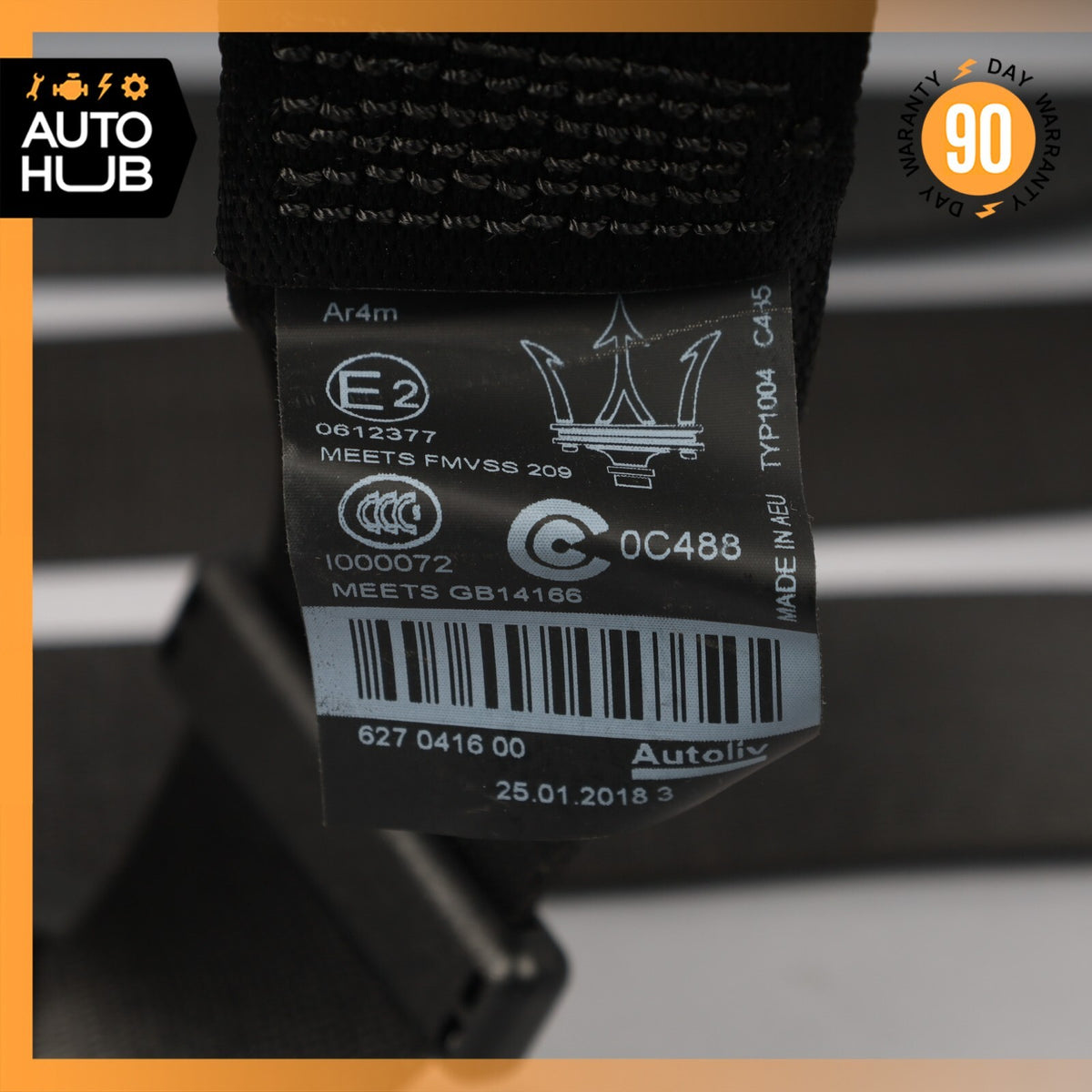 14-22 Maserati Ghibli SQ4 M157 Rear Left or Right Side Seat Belt Black OEM 41k - photo 11