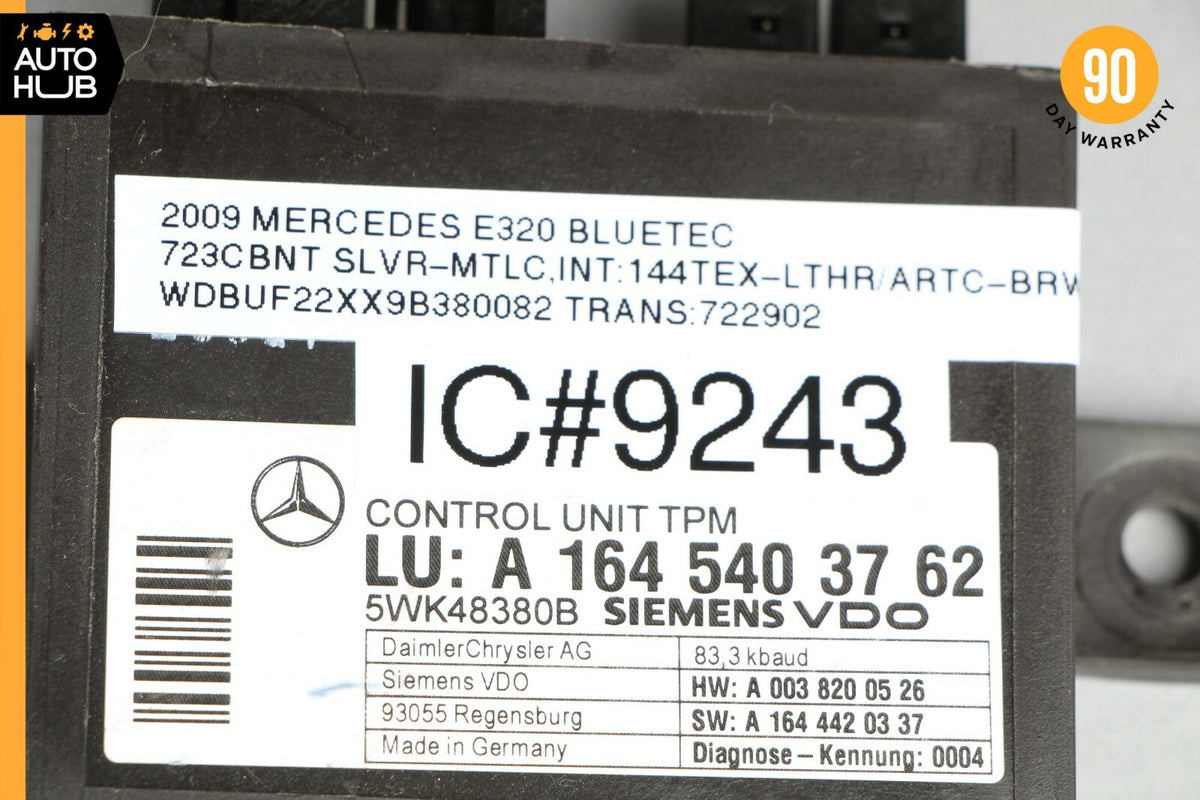 06-13 Mercedes W211 E320 R350 SL550 TPMS Tire Pressure Control 1645403762 OEM - photo 6