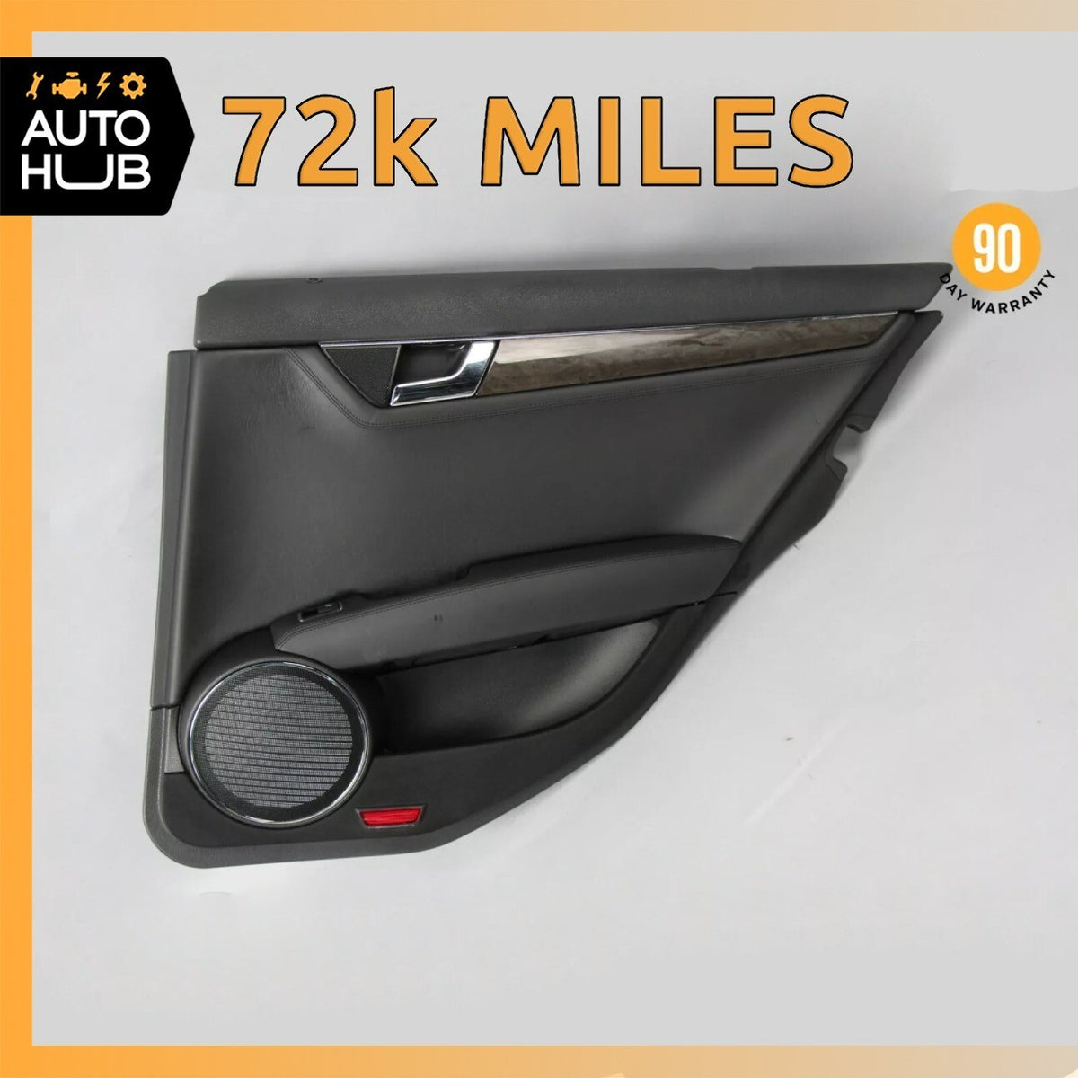 08-14 Mercedes W204 C63 AMG Rear Right Side Interior Door Panel Black OEM 72k - photo 1