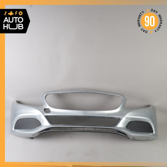 15-18 Mercedes W205 C300 C400 Base Front Bumper Cover Assembly Silver OEM - photo 1