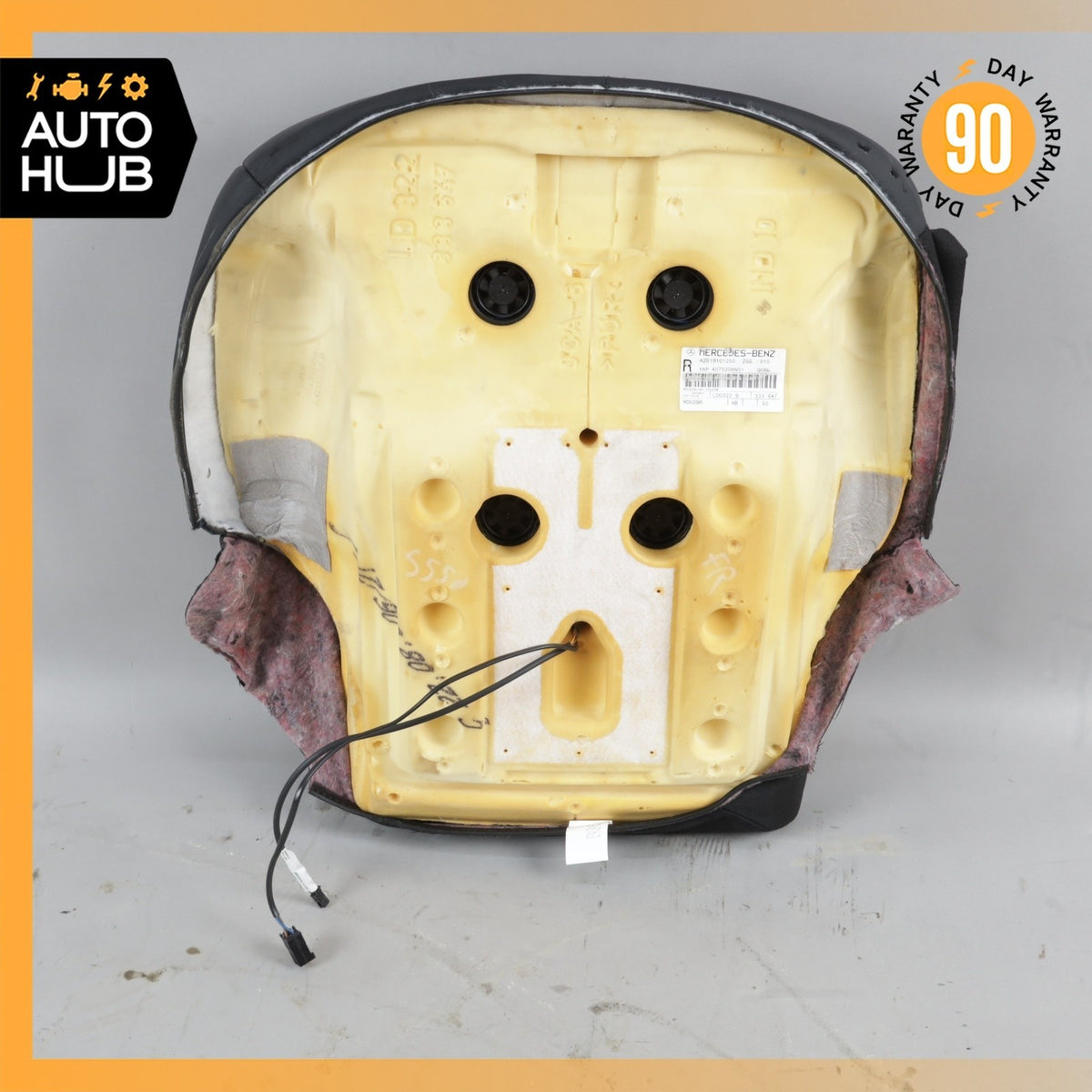 07-09 Mercedes W221 S600 Front Right Side Lower Seat Cushion Exclusive Black OEM - photo 11
