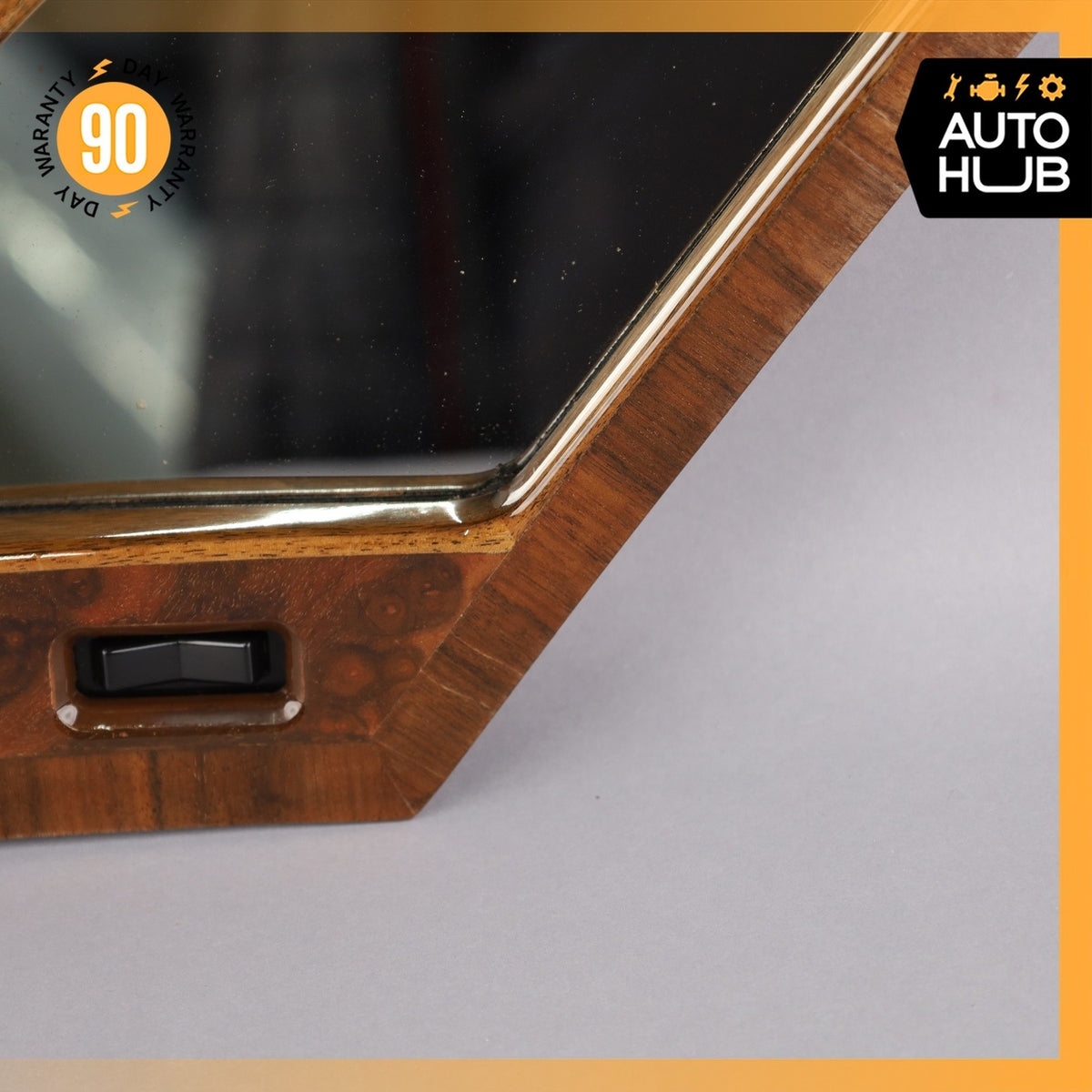 81-98 Rolls Royce Seraph Spirit Rear Right Quarter Vanity Glass Mirror Wood OEM - photo 5