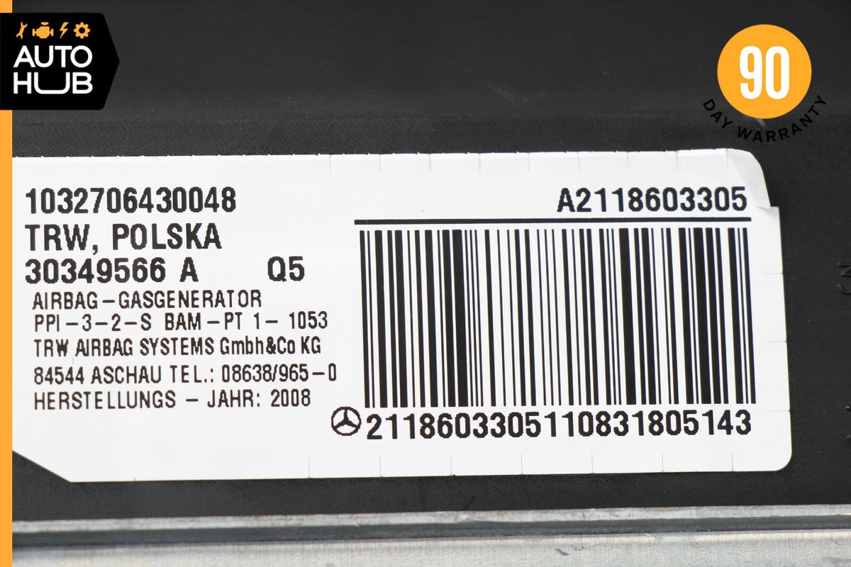 03-09 Mercedes W211 E350 E550 E320 Glove Box Right Passenger Airbag Air Bag OEM - photo 9