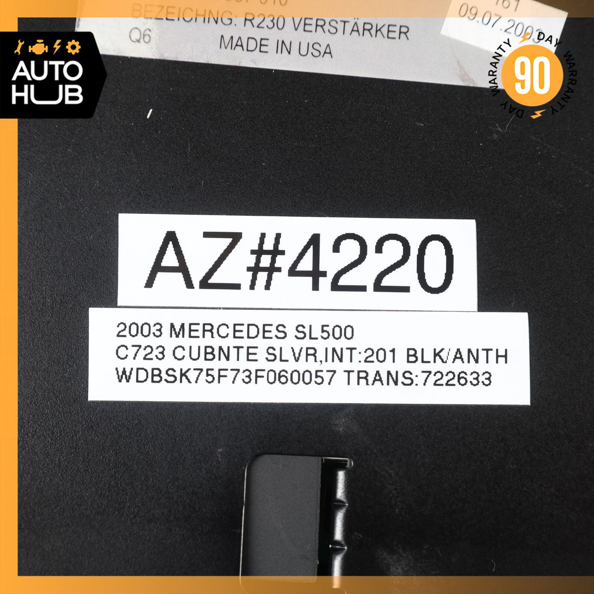 03-04 Mercedes R230 SL500 SL55 AMG Amplifier Amp Bose Audio Sound 2308200189 OEM - photo 8
