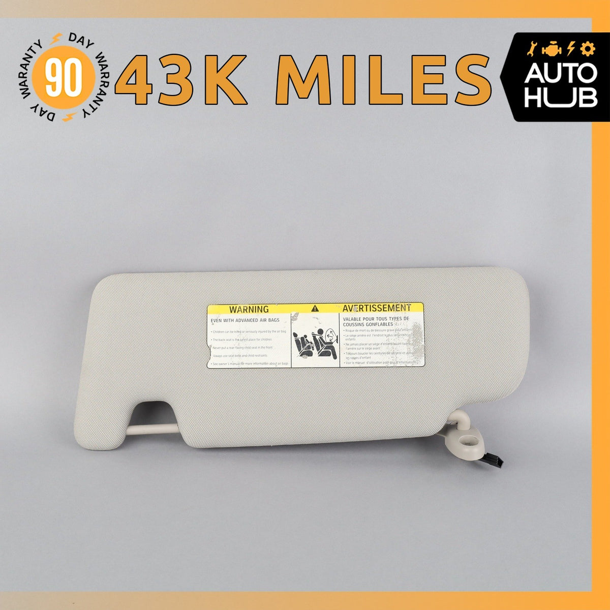 14-21 BMW i3 I01 Right Passenger Side Sunvisor Sun Visor OEM 43k - photo 1