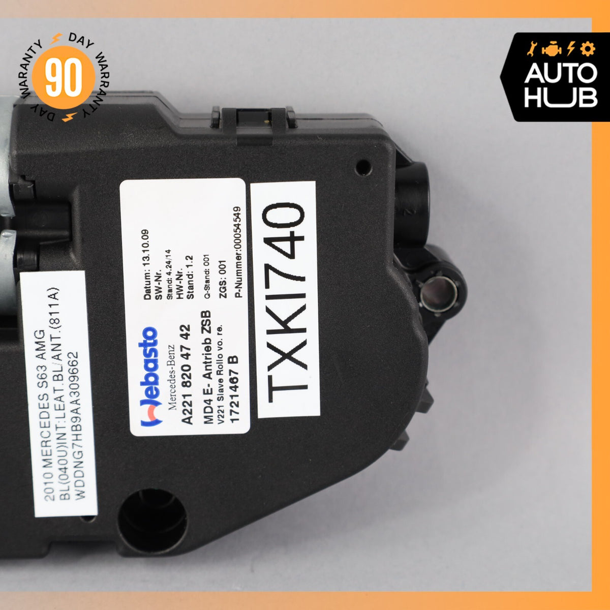 07-13 Mercedes W221 S63 AMG S550 S400 Sunroof Sun Roof Motor 2218204742 OEM - photo 5