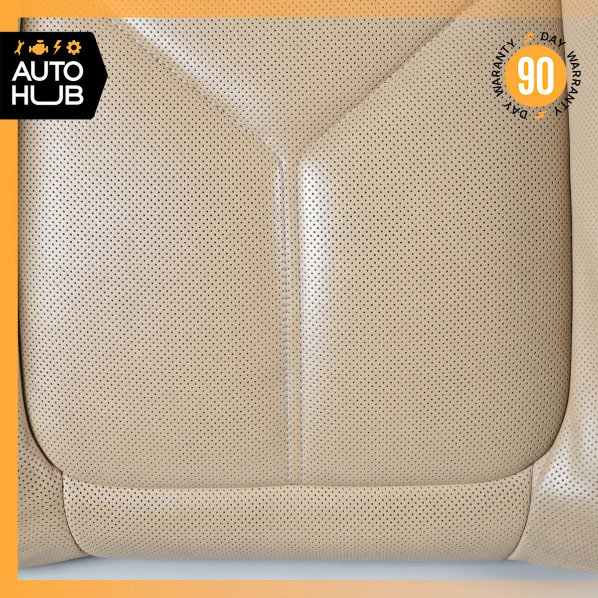 15-18 Porsche Macan S 95B Front Left Side Seat Upper Cushion Leather Beige OEM - photo 8