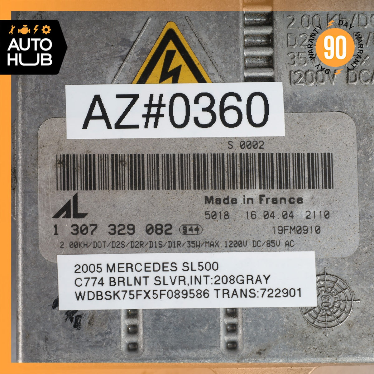 Mercedes R230 SL500 S55 S500 Xenon Headlight HID Ballast Unit 1307329082 OEM - photo 6