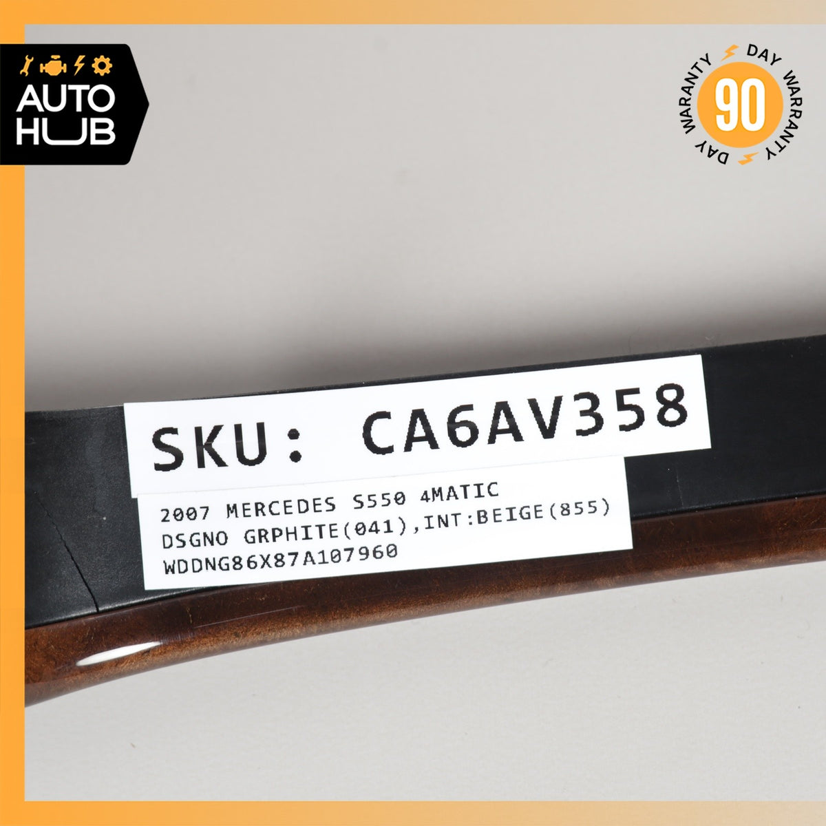 07-13 Mercedes W221 S550 S350 Dashboard Center Trim Molding 2216805471 Wood OEM - photo 18