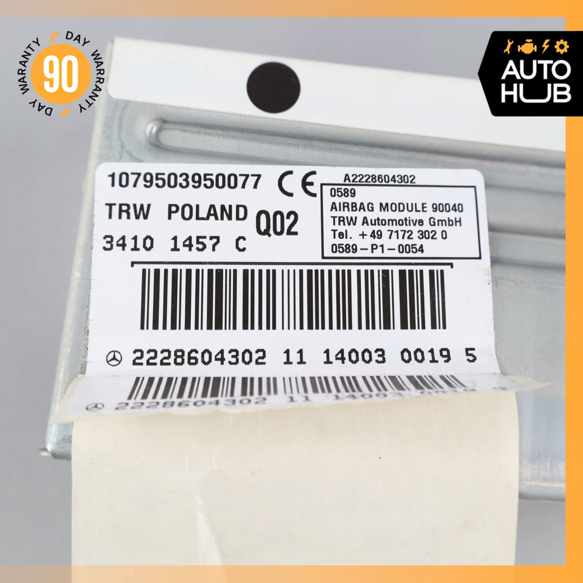 14-17 Mercedes W222 S63 S600 S550e Quarter Airbag Air Bag Rear Left Side OEM - photo 10