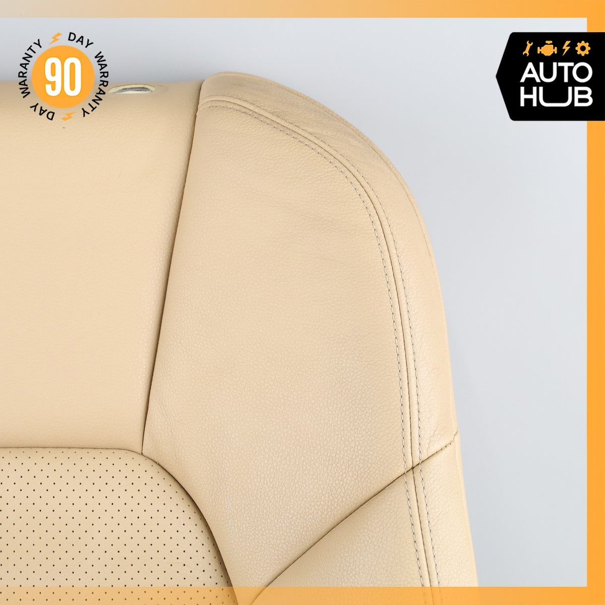 11-18 Porsche Cayenne 958 Front Right Side Seat Upper Cushion Beige OEM - photo 3