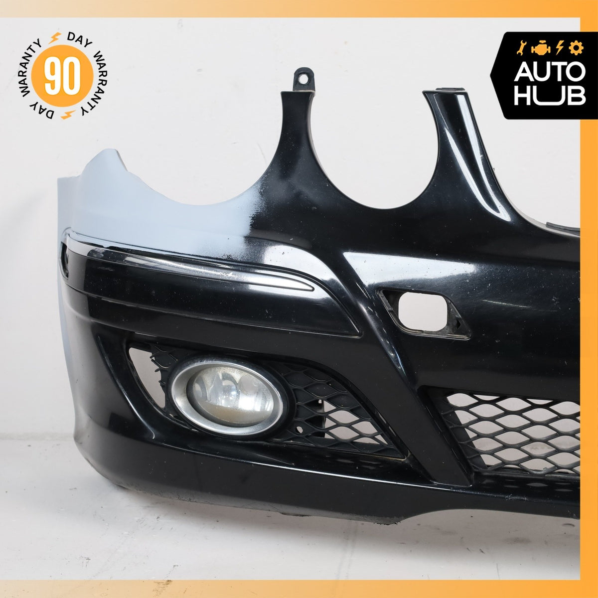 07-09 Mercedes W211 E320 E350 E550 Base Front Bumper Cover Assembly Black OEM - photo 3