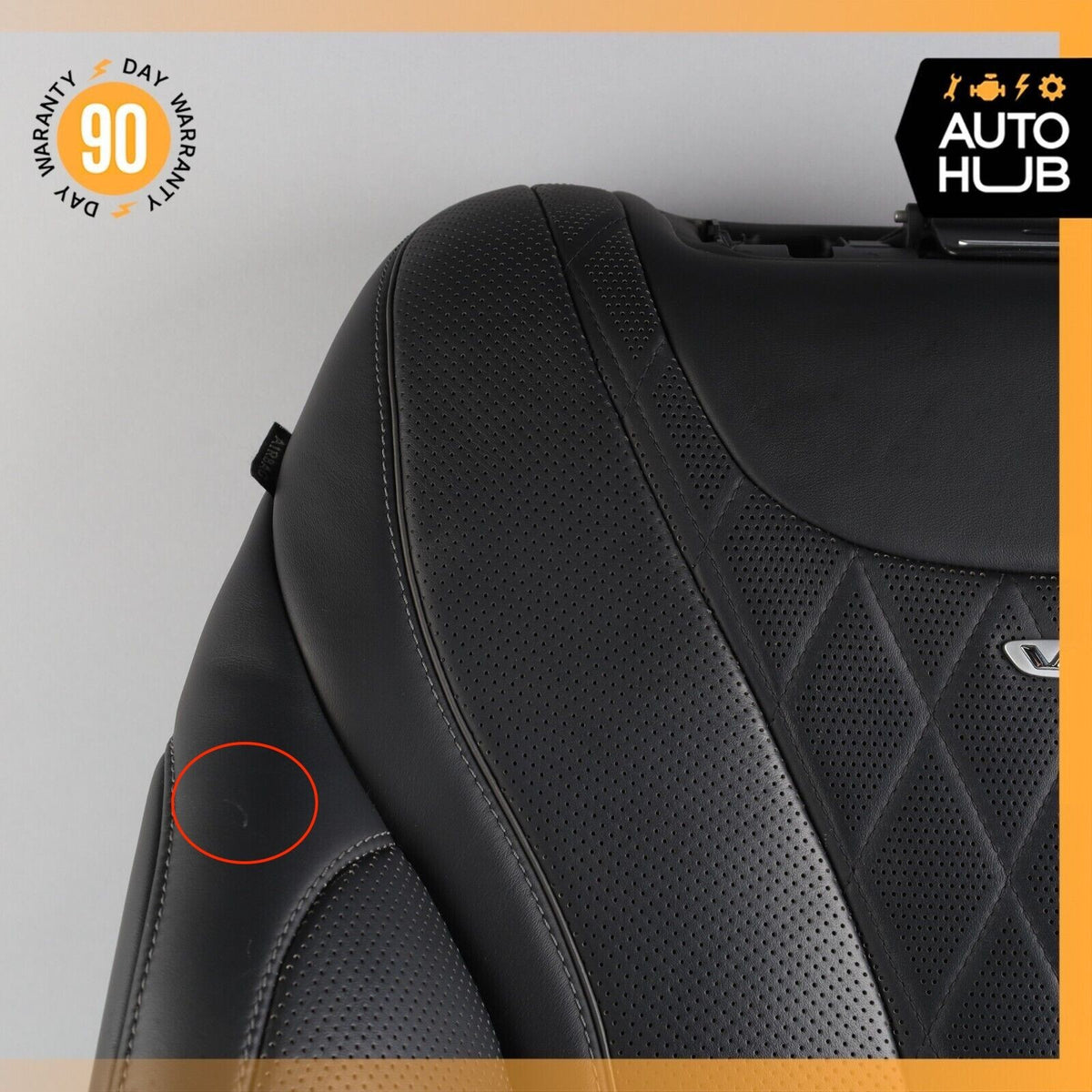 15-17 Mercedes W222 S600 Front Right Passenger Side Seat Upper Back Cushion OEM - photo 2
