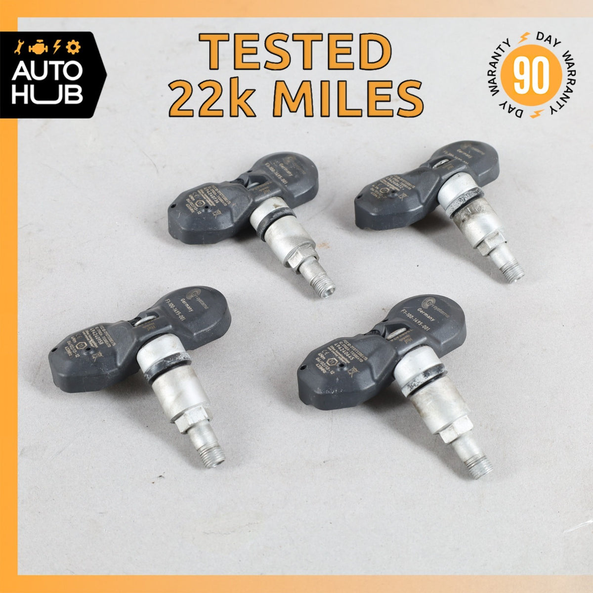Aston Martin DB9 Rapide TPMS Tire Pressure Sensor Sensor 433.92 Mhz Set OEM 22k - photo 1