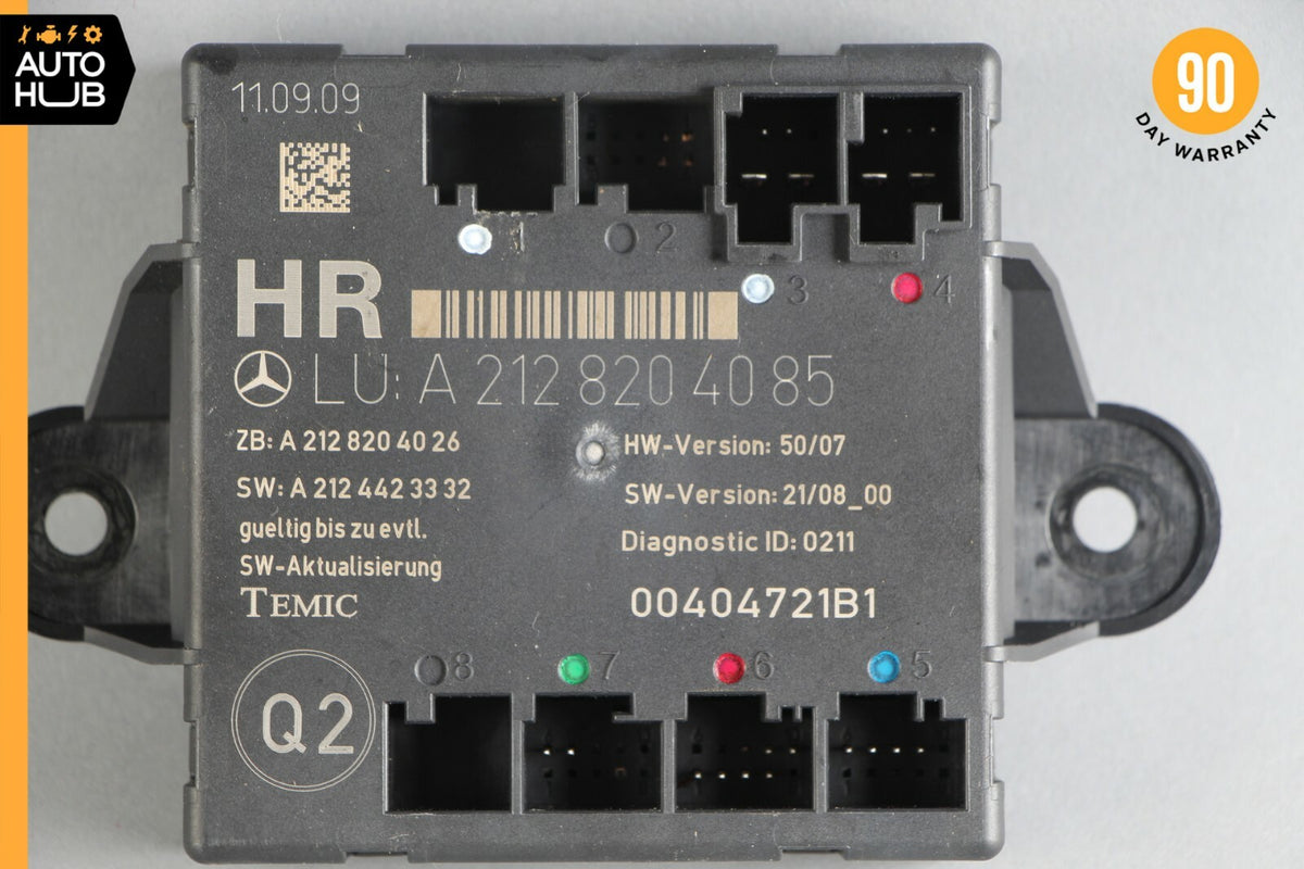 08-18 Mercedes X204 GLK350 C300 CLS550 Rear Right Side Door Control Module OEM - photo 6