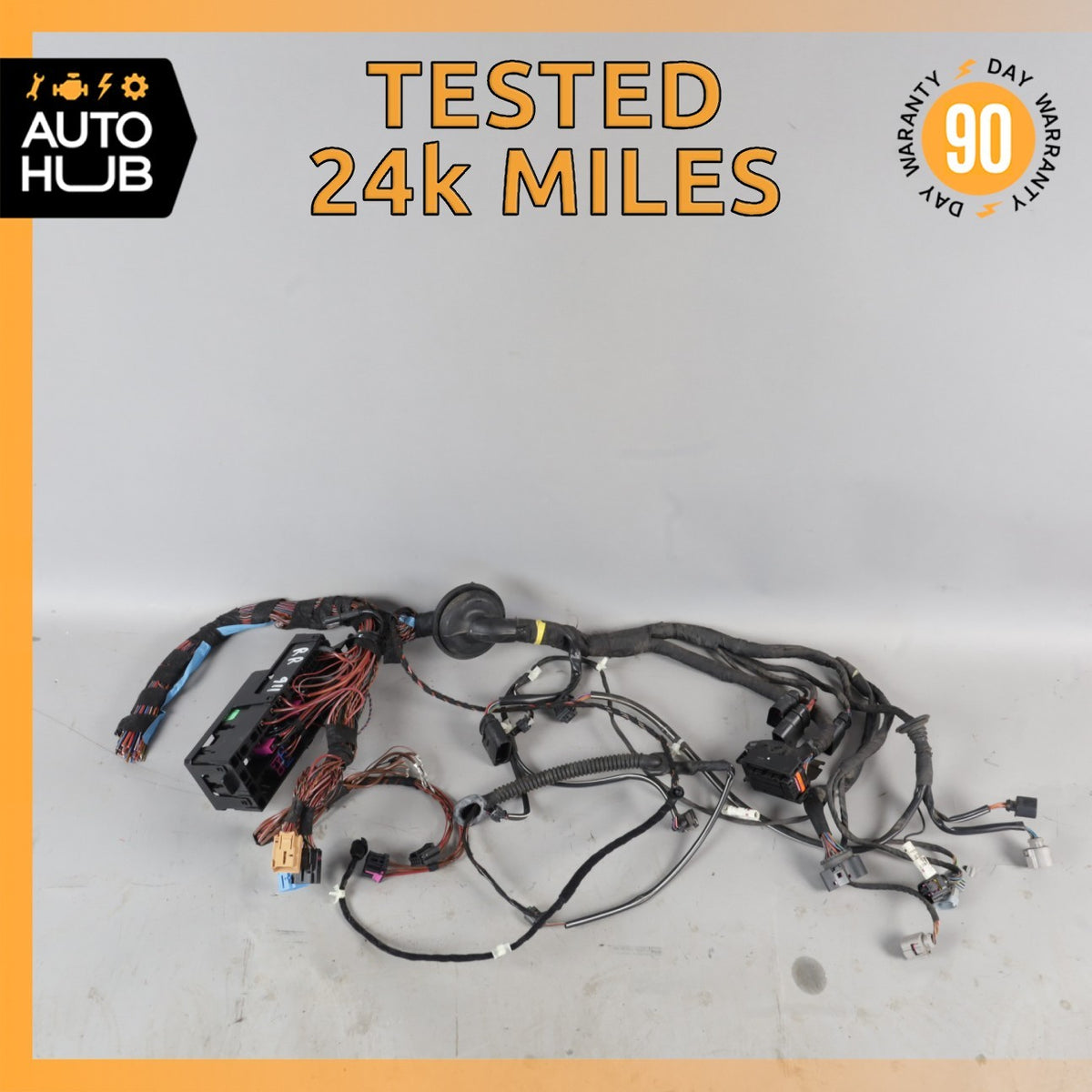 17-19 Porsche 991 911 C4S Rear Right Relay Fuse Box Wiring Harness Cut OEM 24k - photo 1