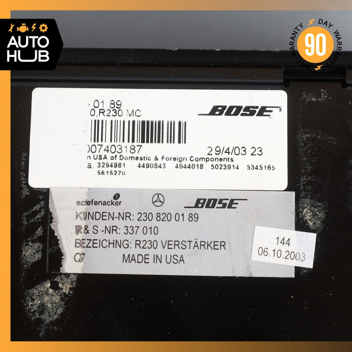 03-04 Mercedes R230 SL500 SL55 AMG Amplifier Amp Bose Audio Sound 2308200189 OEM - photo 7