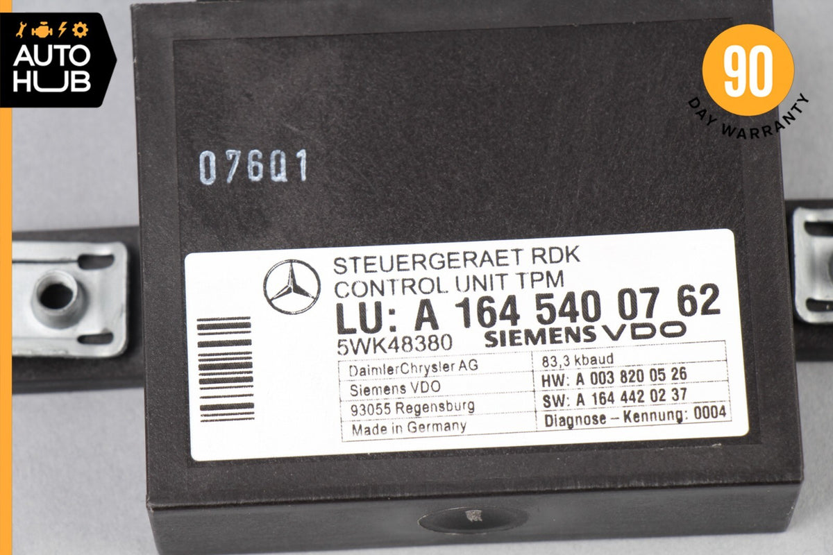 06-13 Mercedes R230 SL600 R350 TPMS Tire Pressure Control 1645400762 OEM 75k - photo 6