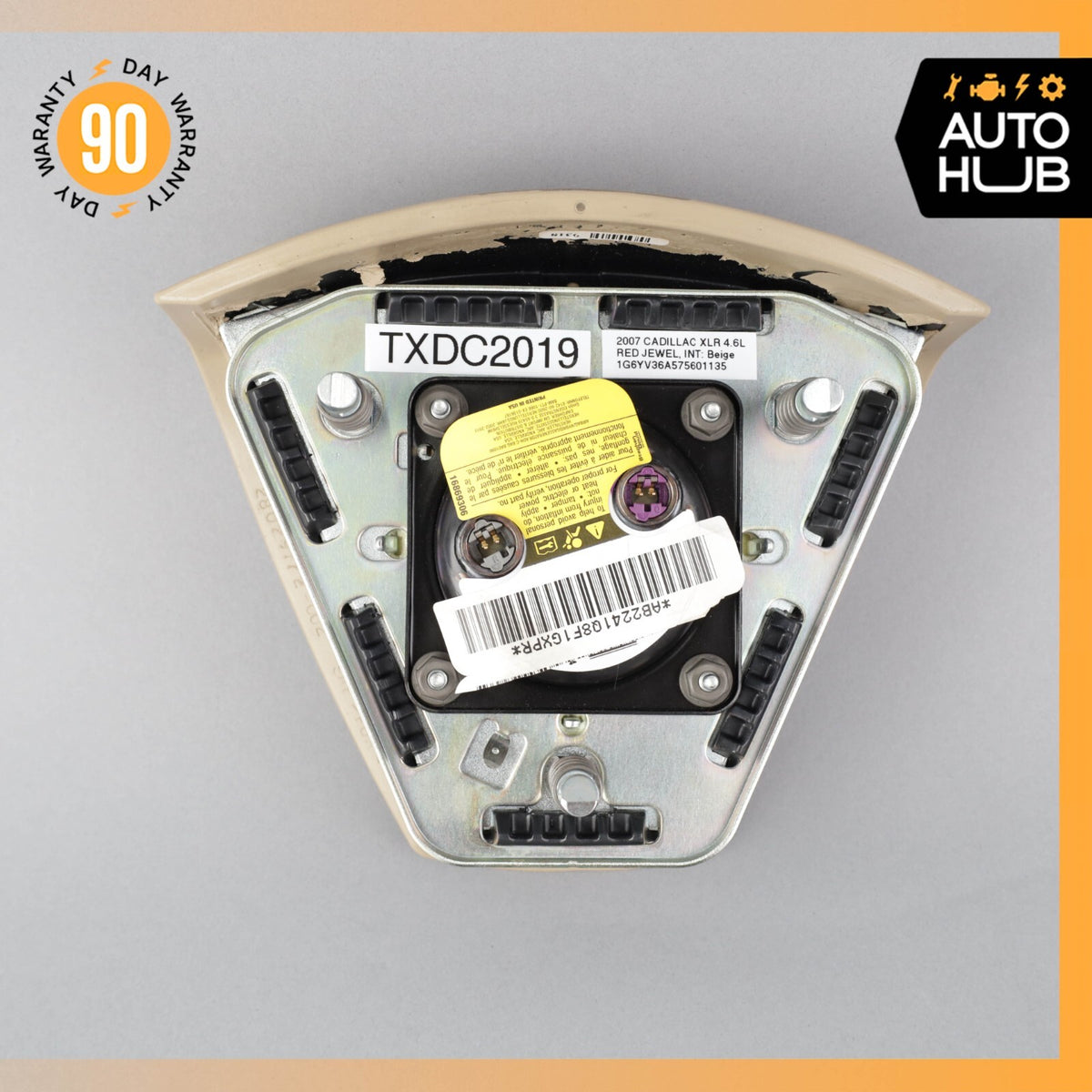 04-07 Cadillac XLR Driver Steering Wheel Airbag Beige 15782241 OEM 70k - photo 11