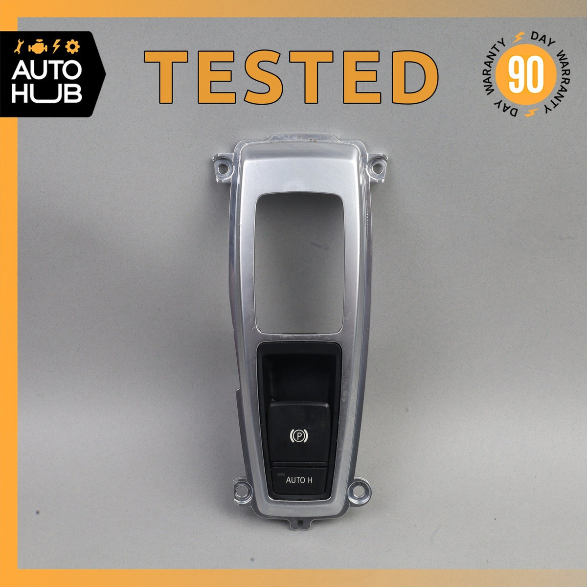 07-14 BMW E70 X5 X6 Electronic Parking Button Switch w/ Trim OEM - photo 1