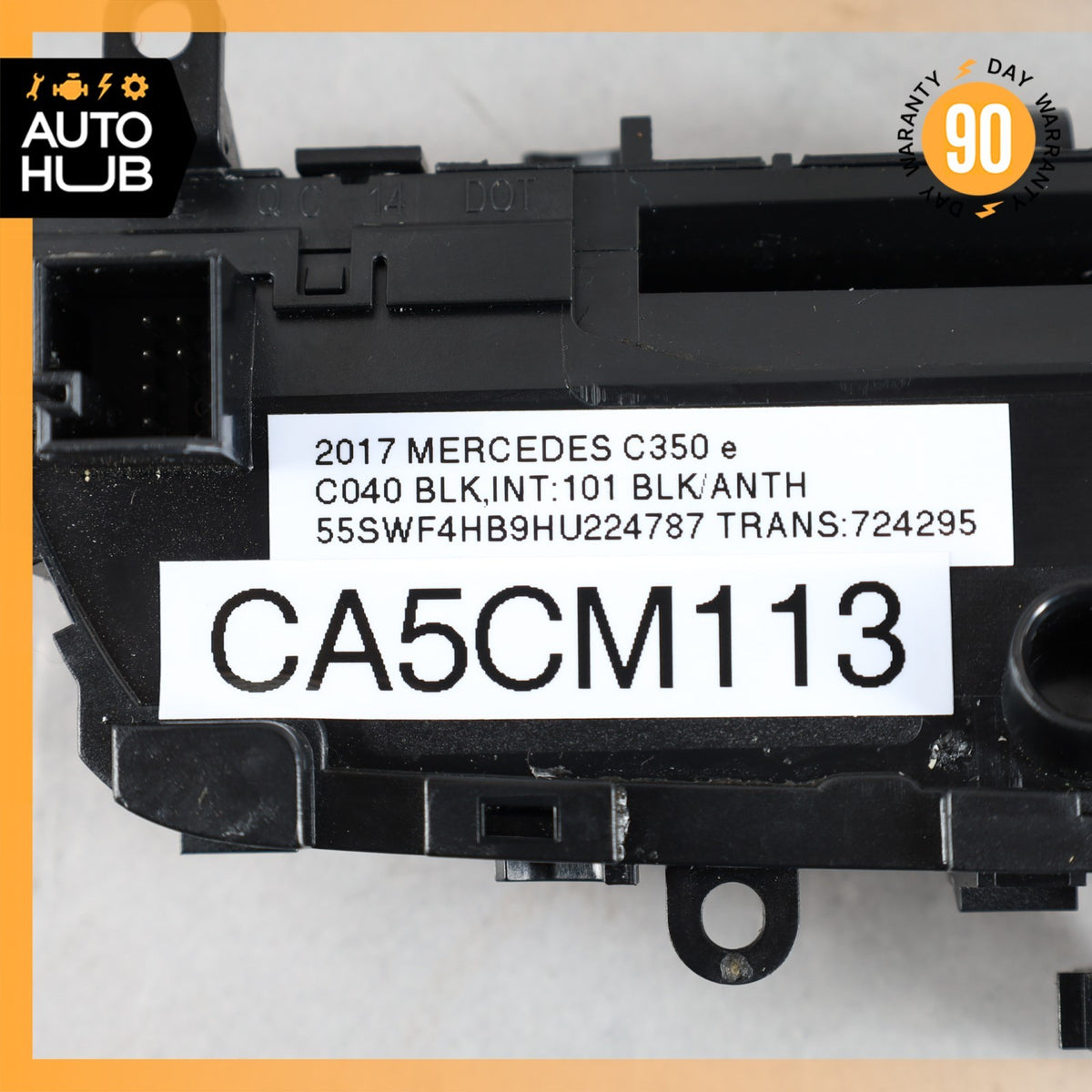 15-19 Mercedes W205 C350e Center Dashboard Hazard Control Switch OEM - photo 13
