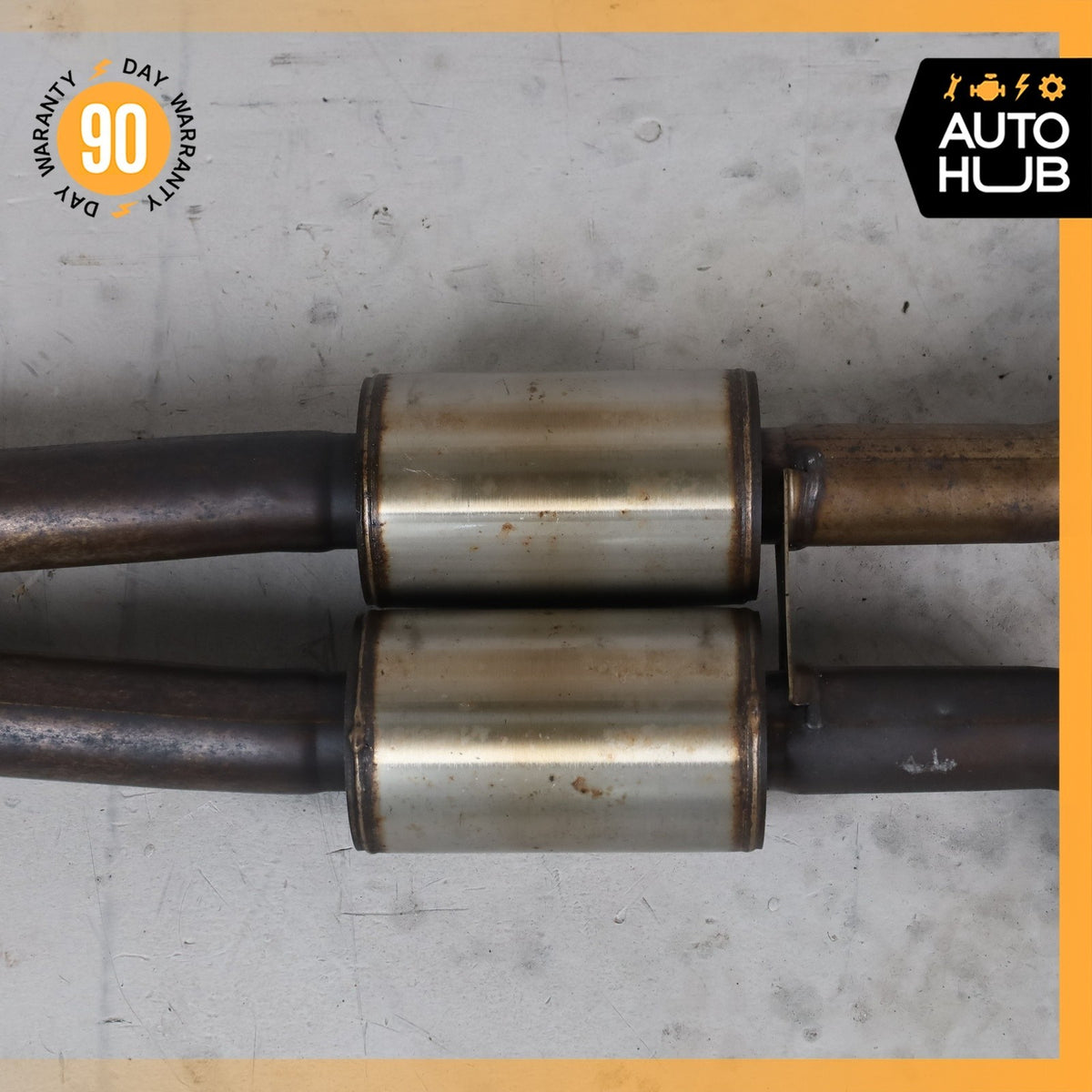 Mercedes R230 SL550 Engine Left & Right Side Exhaust Downpipe Set of 2 OEM 90k - photo 4