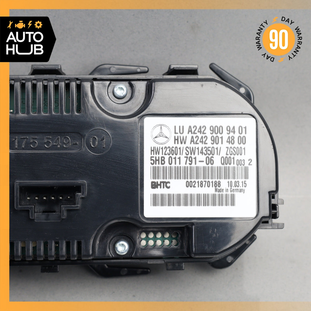 Mercedes W242 B250e Front A/C AC Climate Control Switch 2429009401 OEM - photo 12