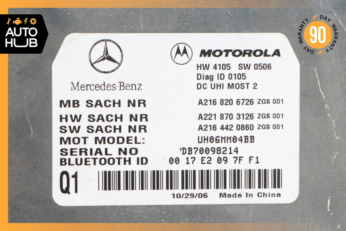 07-10 Mercedes W221 S600 CL550 Bluetooth Communication Module 2168206726 OEM - photo 8
