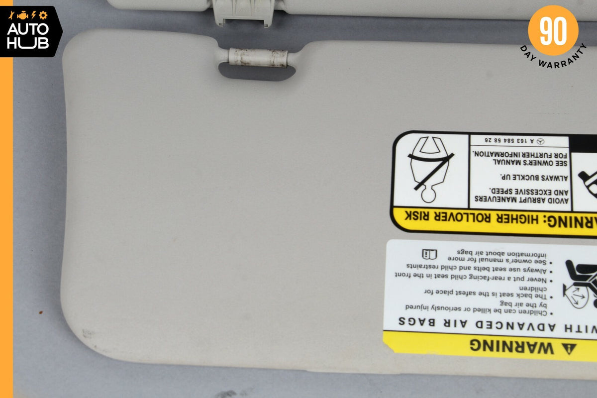 06-12 Mercedes X164 GL450 ML63 AMG Sun Visor Sunvisor Front Left Side Gray OEM - photo 9