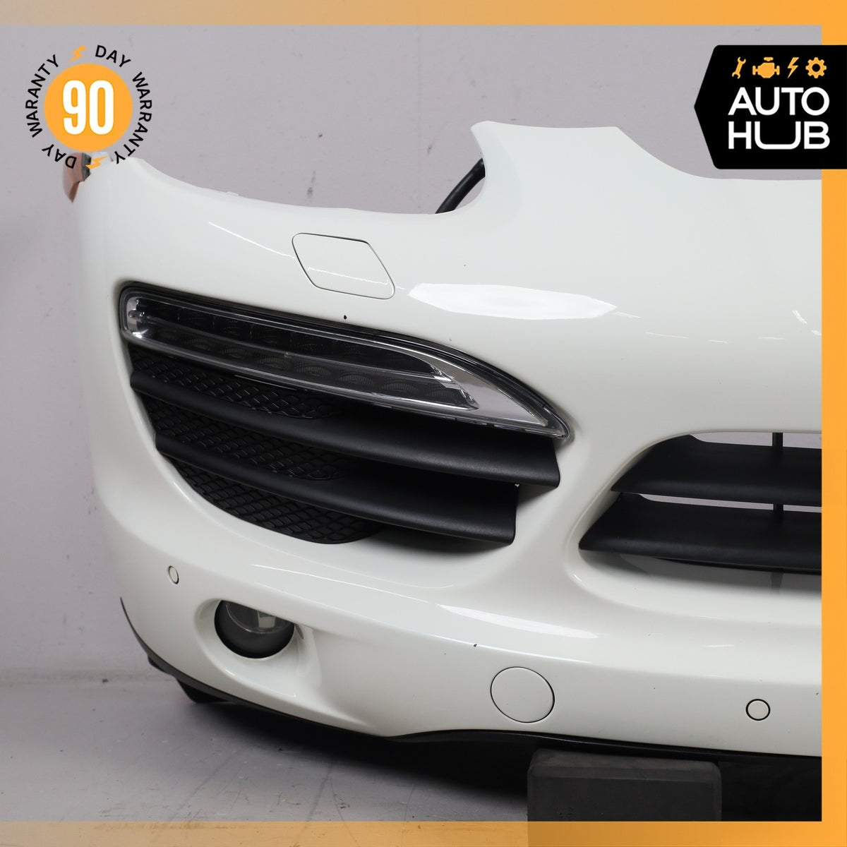 11-14 Porsche Cayenne 958 Front Bumper Cover Assembly White OEM - photo 3