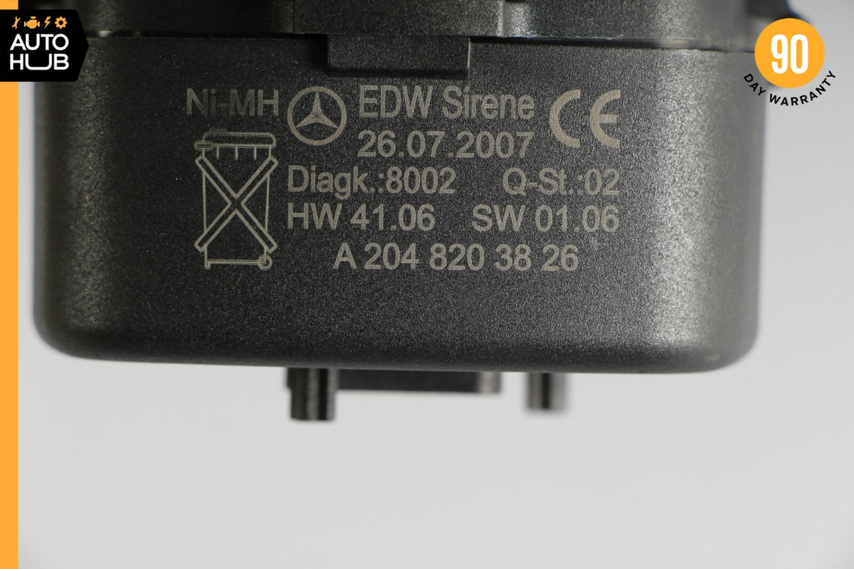 08-09 Mercedes W204 C300 C63 AMG Anti Theft Alarm Horn Siren 2048203826 OEM - photo 10
