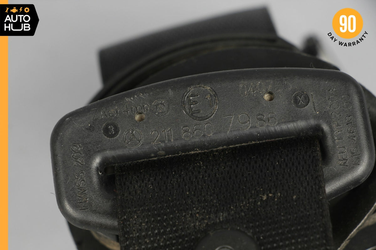 07-09 Mercedes W211 E350 E550 CLS550 Front Left Driver Side Seat Belt Black OEM - photo 8