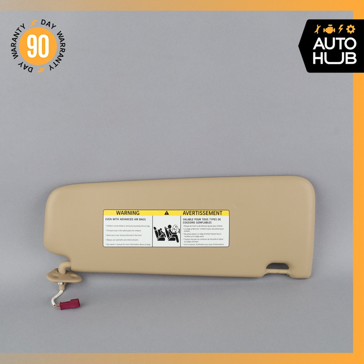 13-15 BMW E84 X1 Left Driver Side Sunvisor Sun Visor Beige OEM 72k - photo 2