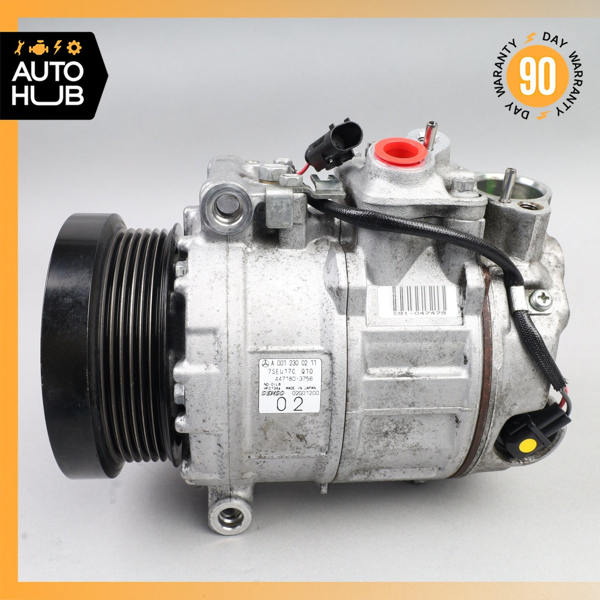 03-06 Mercedes R230 SL500 AC A/C Air Conditioning Compressor 0012300211 OEM 79k - photo 8