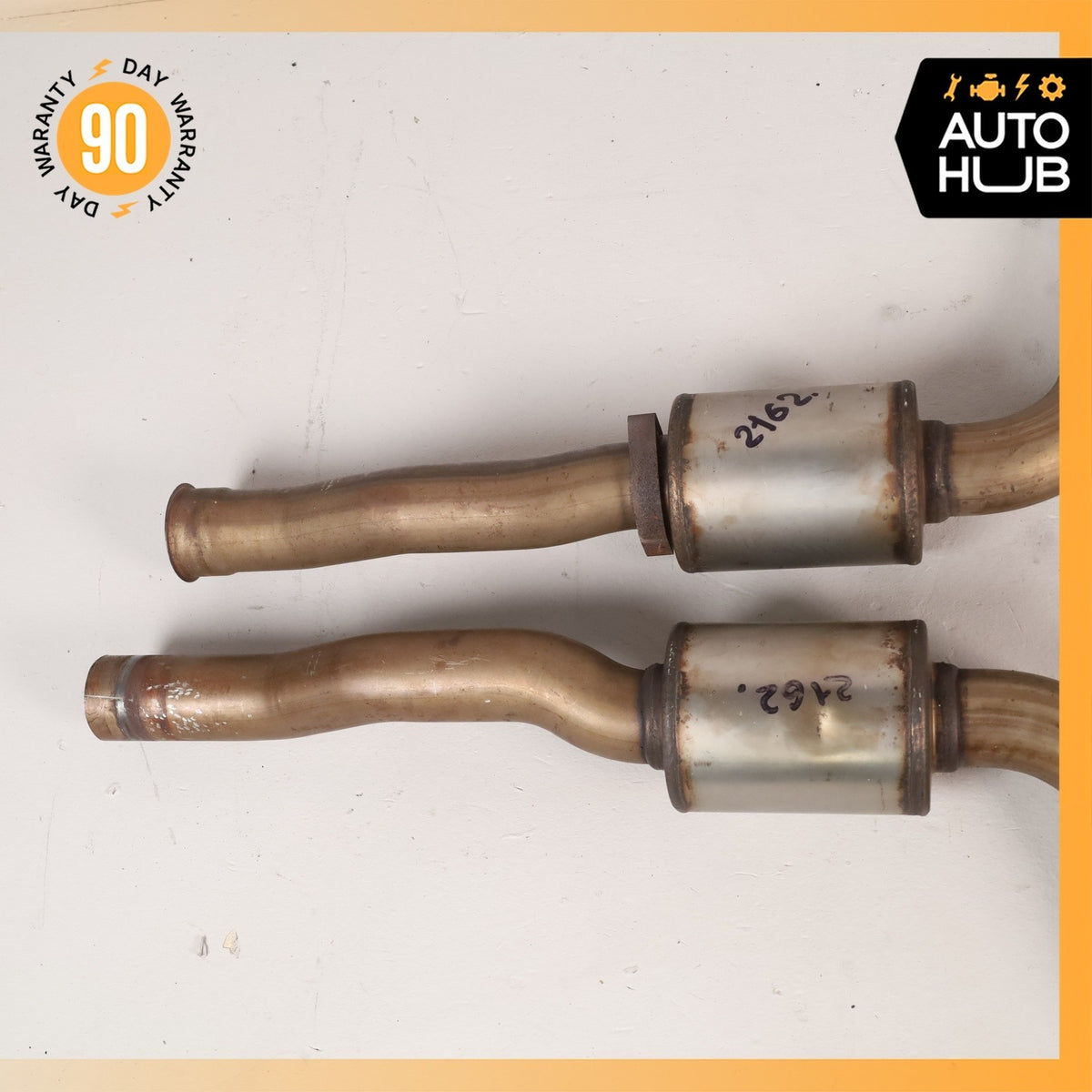 Mercedes W219 CLS550 E550 RWD Engine Left & Right Side Exhaust Downpipe Set OEM - photo 2