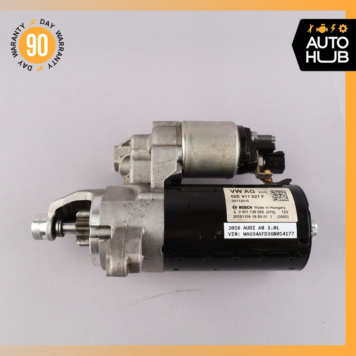 11-18 Audi D4 A8L 3.0L Engine Motor Starter 4H1880302 OEM - photo 2