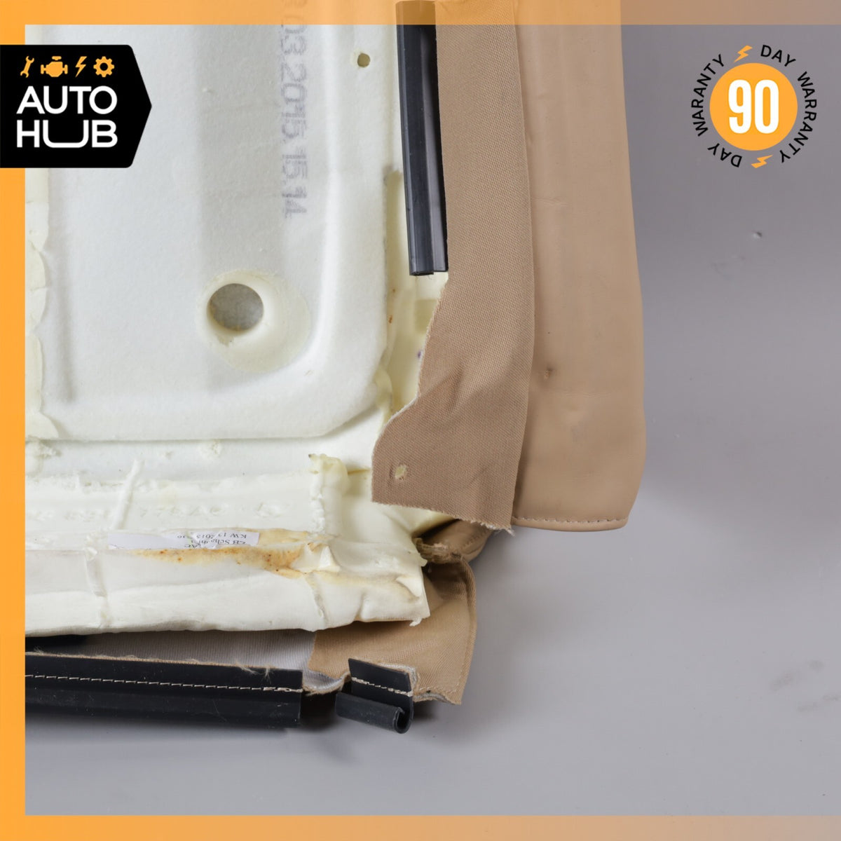 15-18 Porsche Macan S 95B Front Left Side Seat Upper Cushion Leather Beige OEM - photo 16