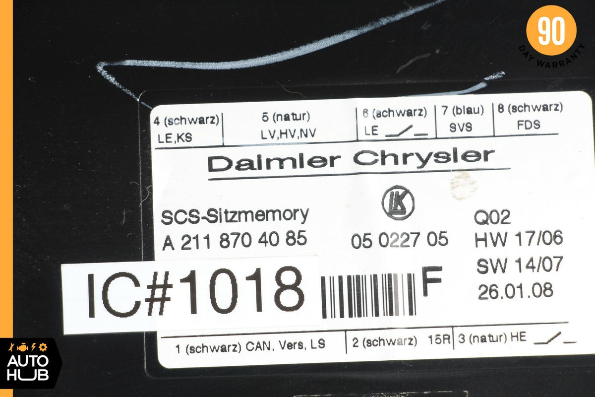 06-11 Mercedes W219 CLS550 ML550 Front Left Seat Adjustment Control Module OEM - photo 9