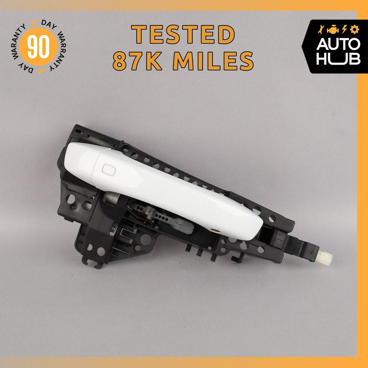 17-19 Audi 4M Q7 Right Passenger Side Exterior Door Handle White OEM 87k - photo 1