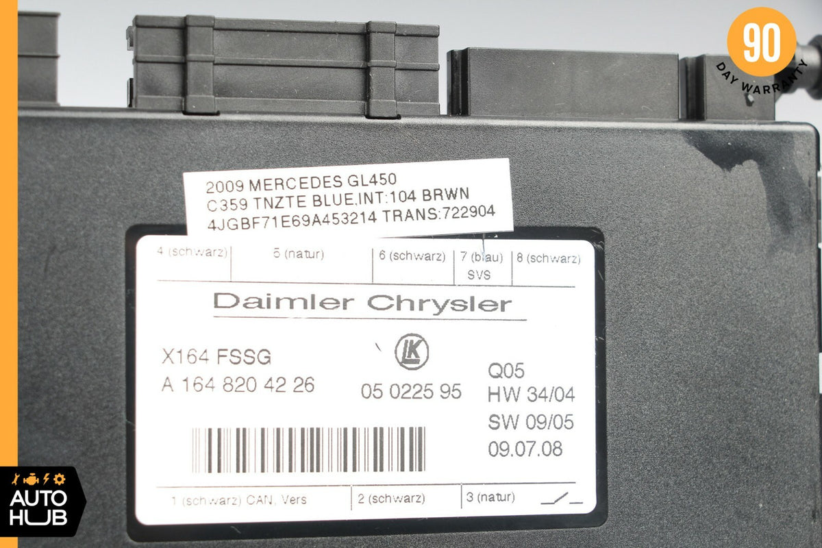 07-12 Mercedes X164 GL450 GL550 Third Seat Row Power Folding Control Module OEM - photo 6