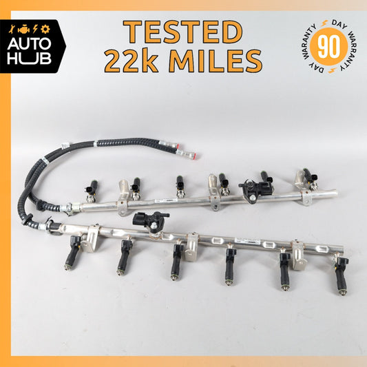 10-17 Aston Martin DB9 Rapide Fuel Injector Rail Set w/Injectors 4G4E9S441DA OEM - photo 1