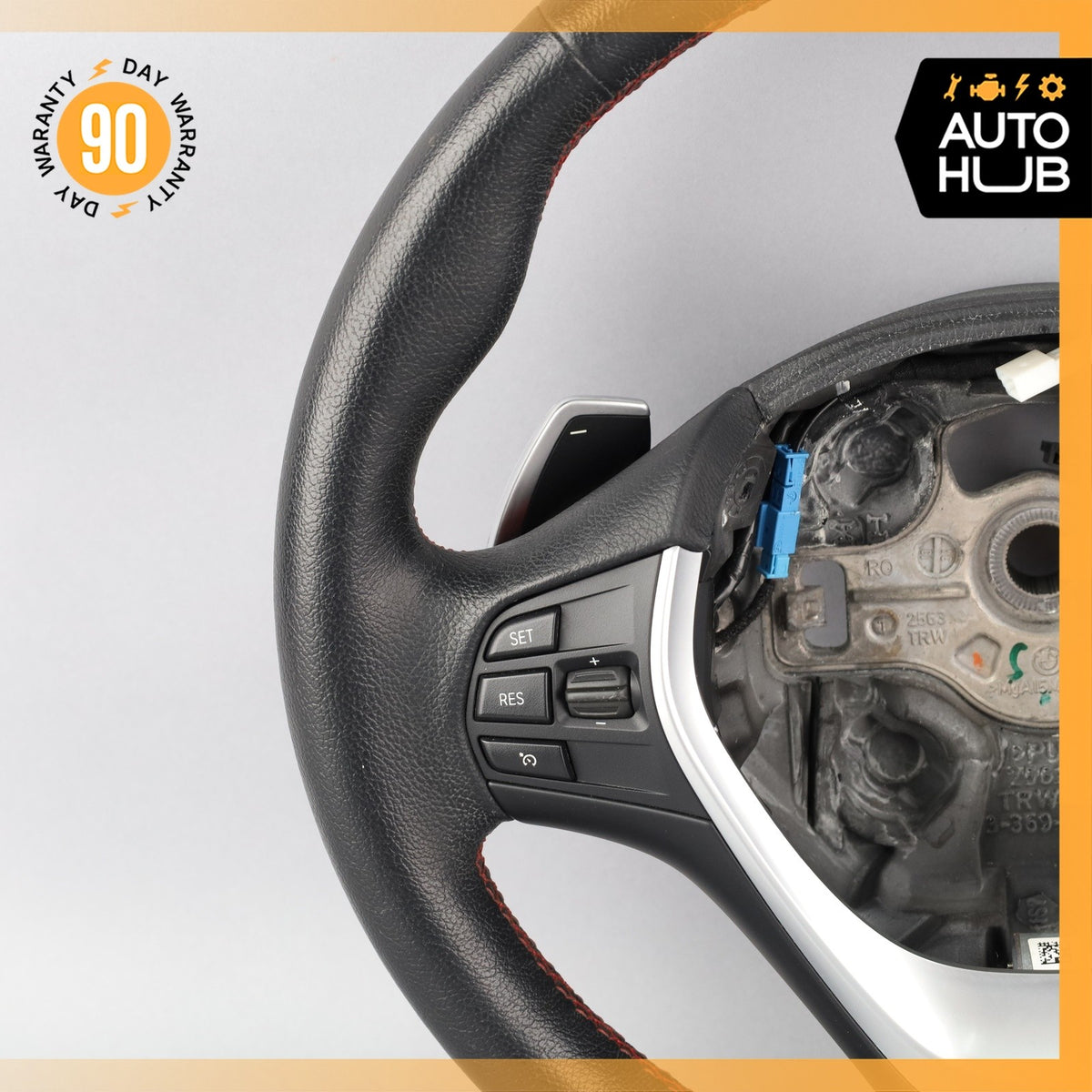 12-17 BMW F32 435i 428i Sport Leather Steering Wheel 32306863347 OEM - photo 8