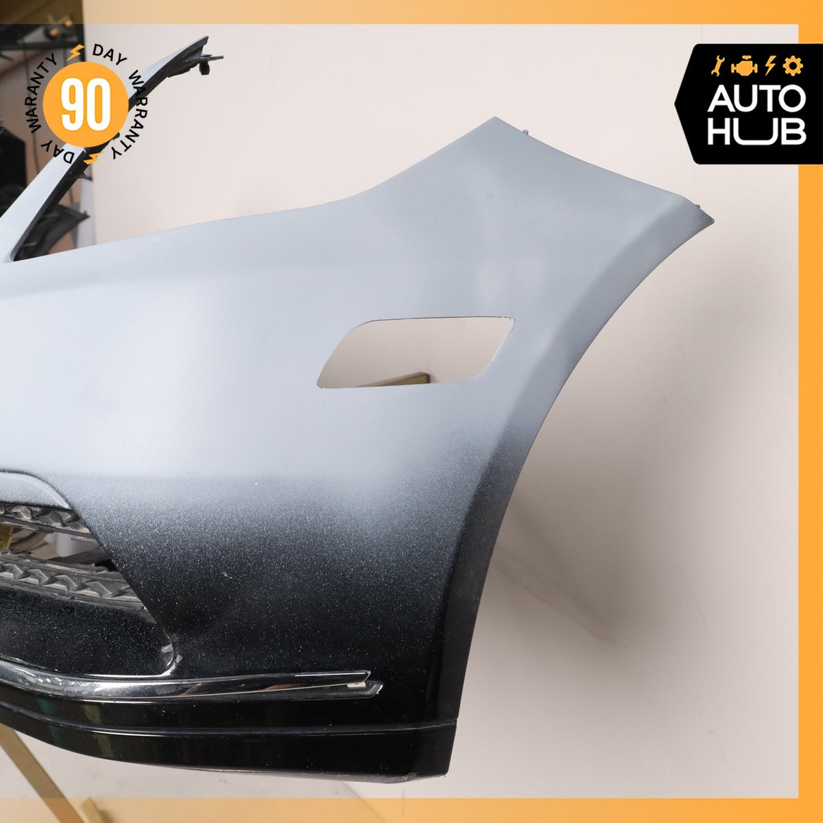 10-13 Mercedes W207 E350 E550 Base Front Bumper Cover Assembly Black OEM - photo 8