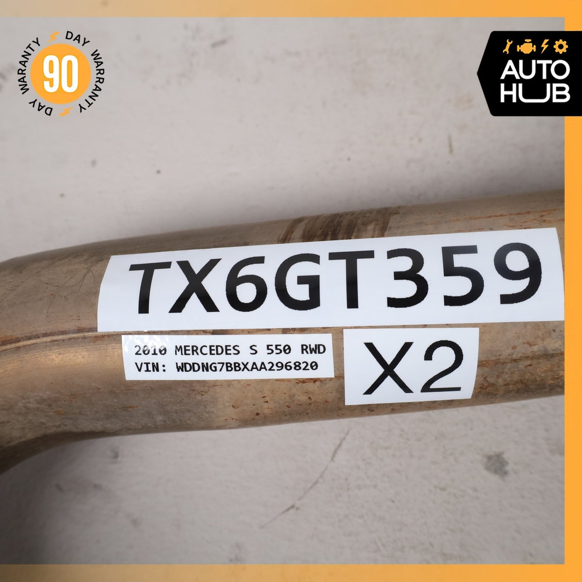 07-11 Mercedes W221 S550 RWD Engine Exhaust Downpipe Resonator Set OEM - photo 20