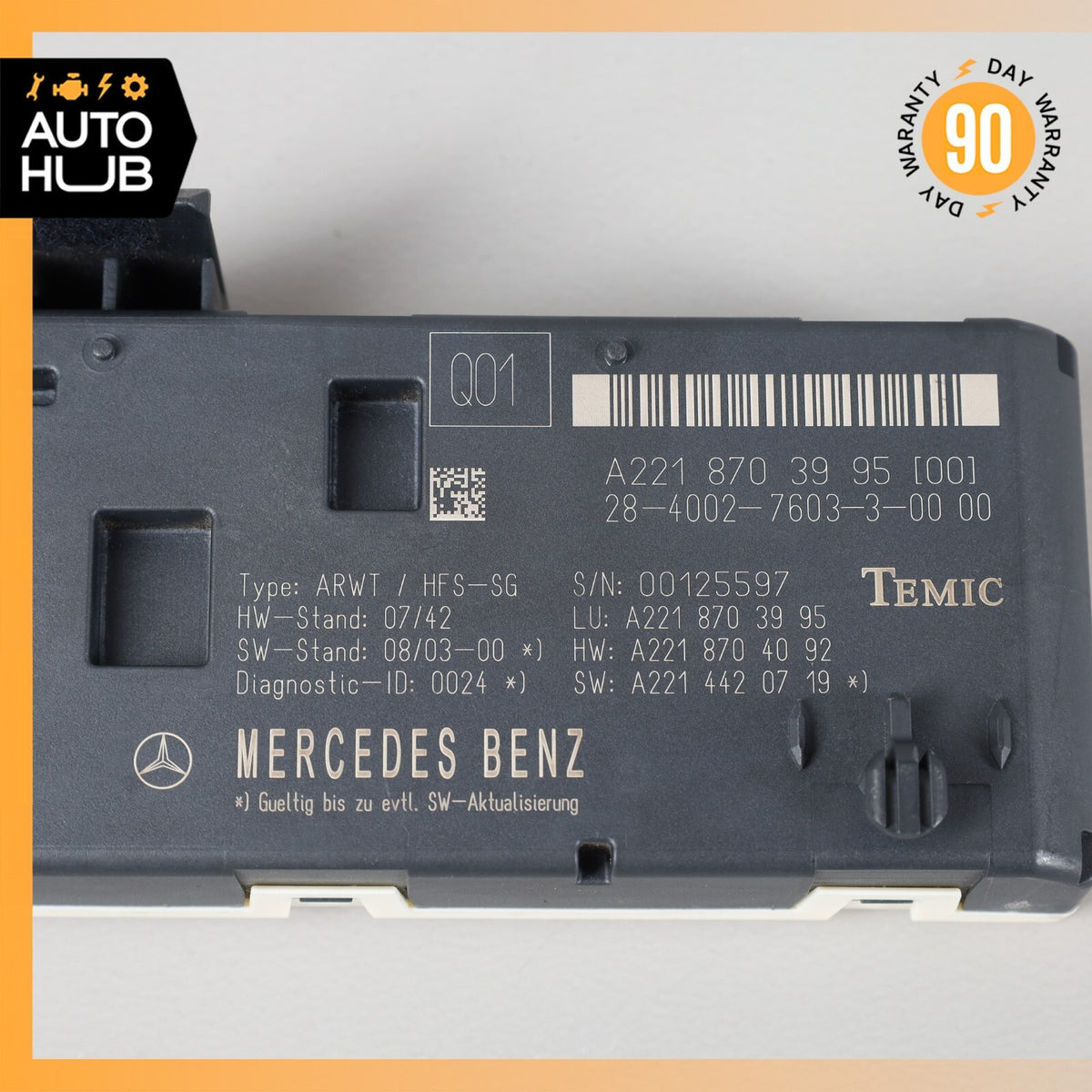 07-14 Mercedes W221 S63 CL550 S550 Trunk Release Remote Open Close Module OEM - photo 7