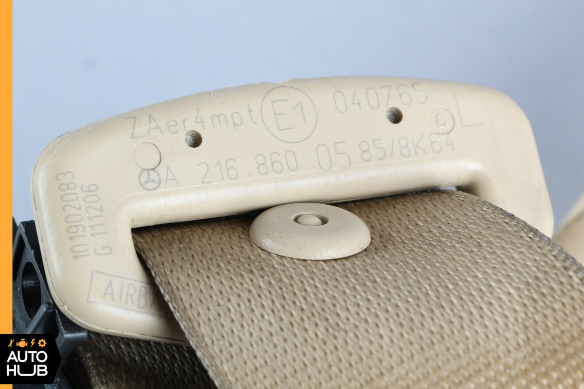 07-10 Mercedes W216 CL550 CL600 Seat Belt Retractor Left Driver Side Beige OEM - photo 11