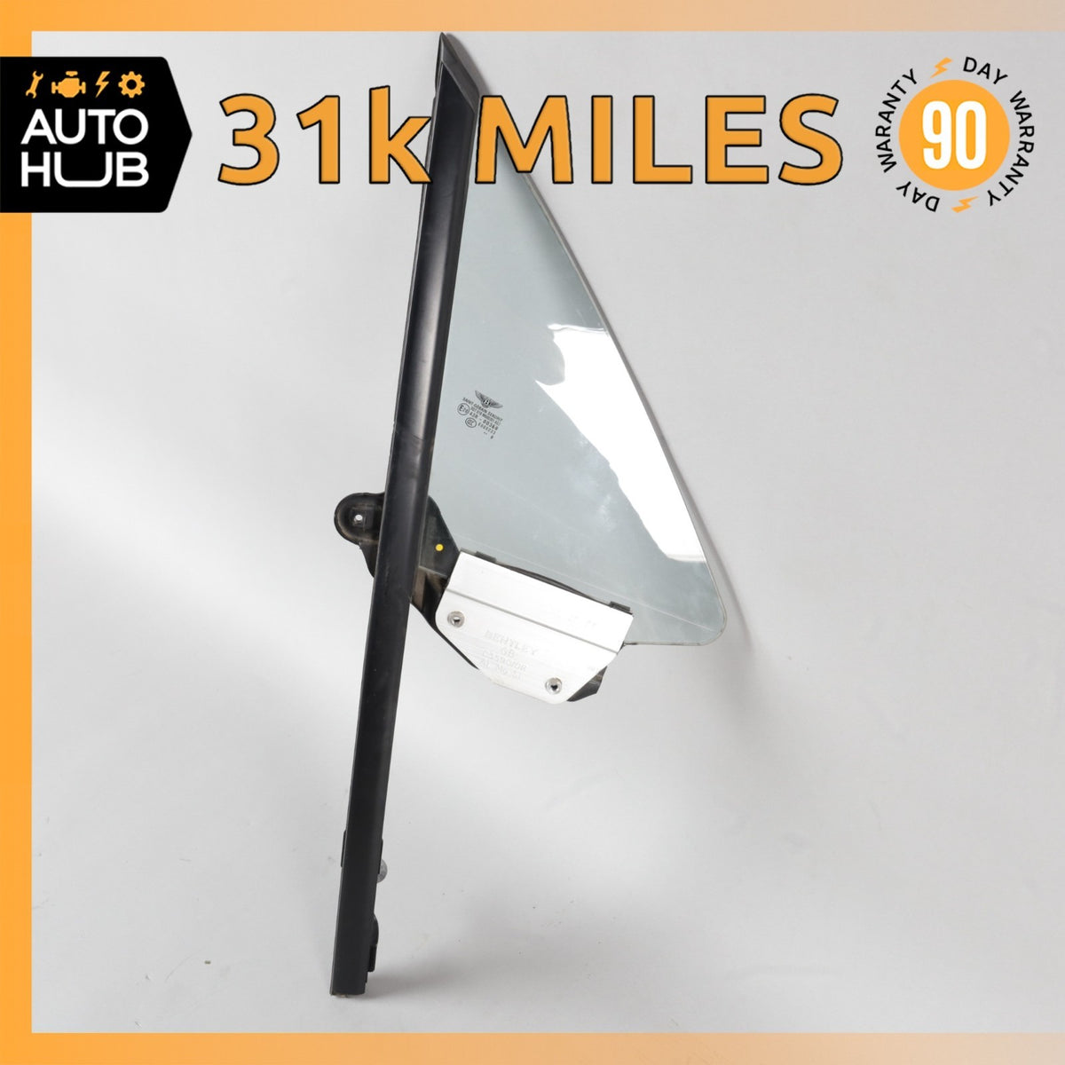 03-10 Bentley Continental GT Coupe Front Right Side Door Vent Window Glass OEM - photo 1